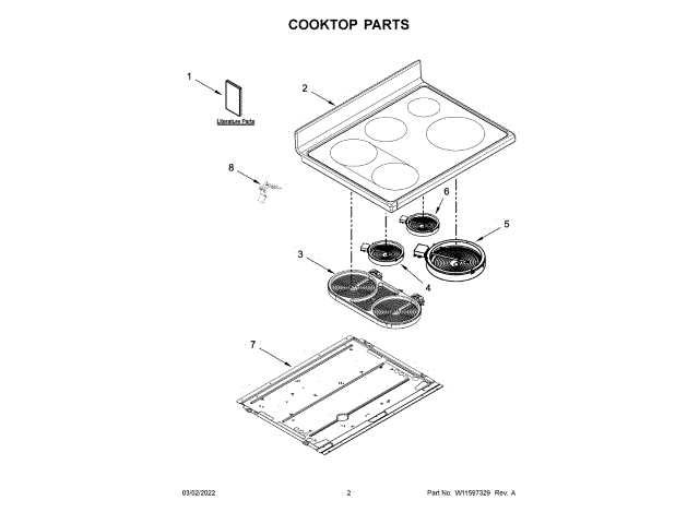 WHIRLPOOL W11132188 STOVES AND OVENS