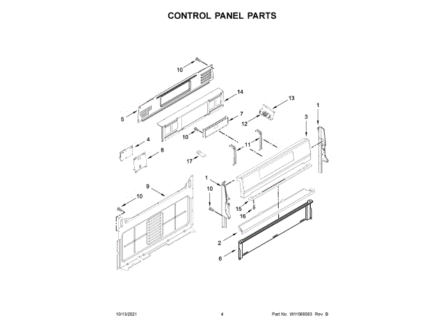 WHIRLPOOL W11175171 AIR CLEANER REPLACEMENT PARTS