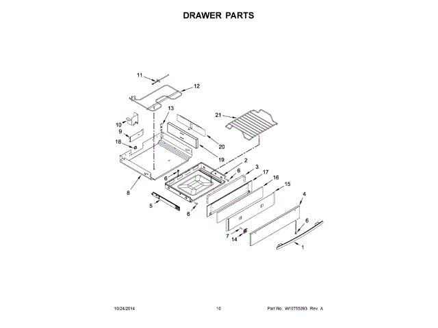 WHIRLPOOL W11195001 AIR CLEANER REPLACEMENT PARTS