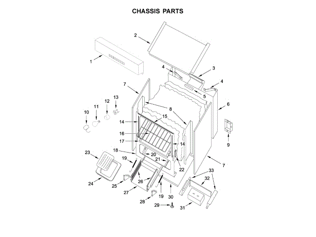 WHIRLPOOL W11224721 AIR CLEANER REPLACEMENT PARTS