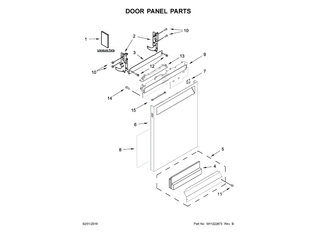 WHIRLPOOL W11231156 WALL BRACKETS & PARTS