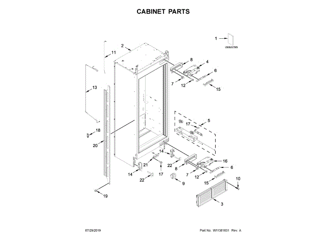 WHIRLPOOL W11247538 WALL BRACKETS & PARTS