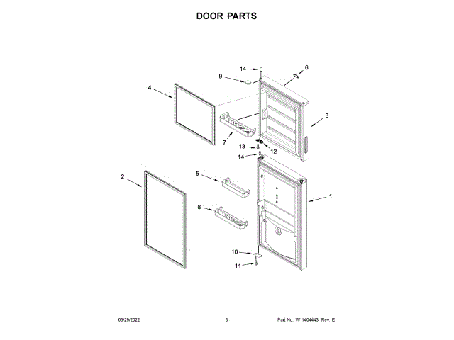 WHIRLPOOL W11235133 GASKETS