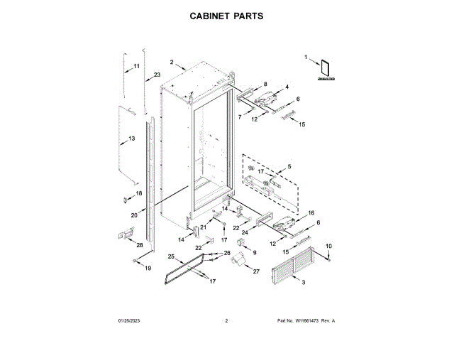 WHIRLPOOL W11233347 SUPPLY AIR GRILLES