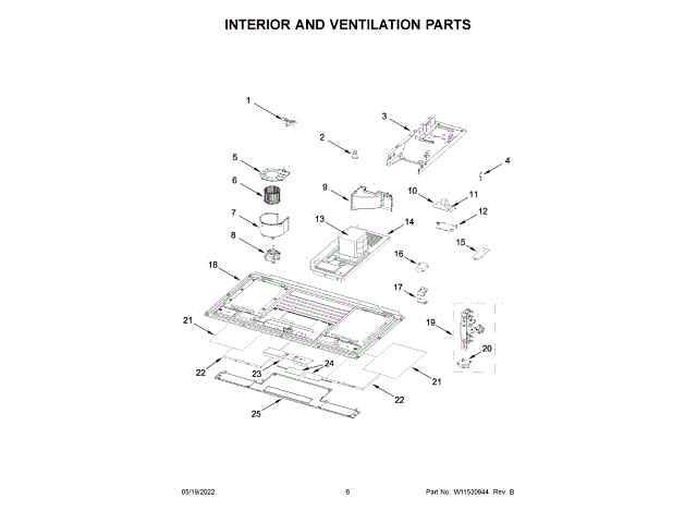 WHIRLPOOL W11282981 AIR CLEANER REPLACEMENT PARTS
