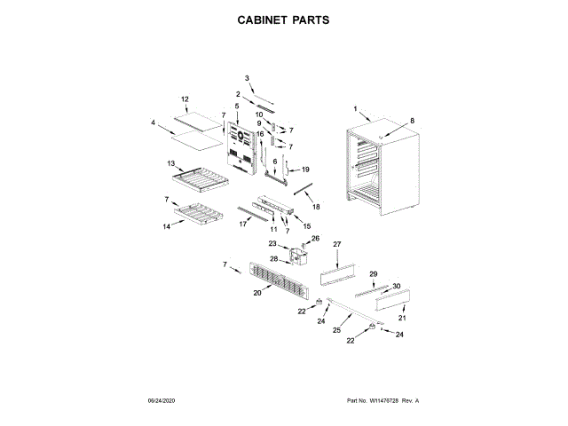WHIRLPOOL W11266373 WALL BRACKETS & PARTS