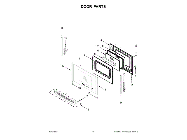 WHIRLPOOL W11249559 AIR CLEANER REPLACEMENT PARTS