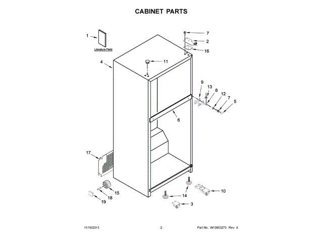 WHIRLPOOL W11256723 BLOWER HOUSING & ASSEMBLIES