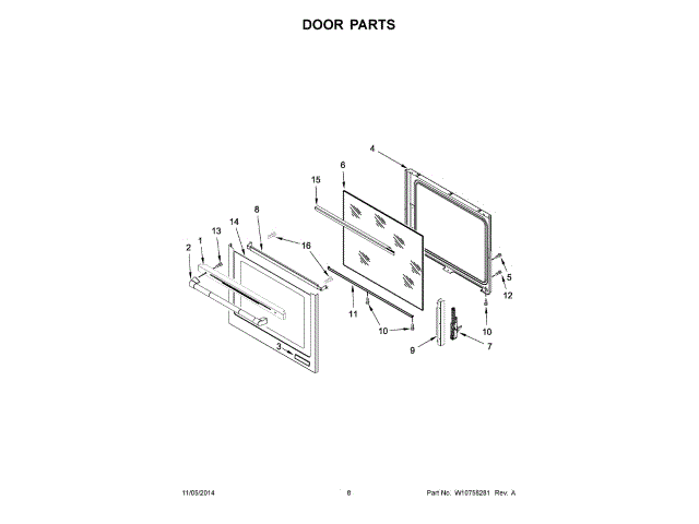 WHIRLPOOL W11281831 WALL BRACKETS & PARTS