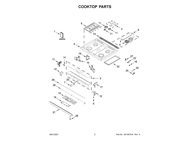 WHIRLPOOL W11311633 AIR CLEANER REPLACEMENT PARTS