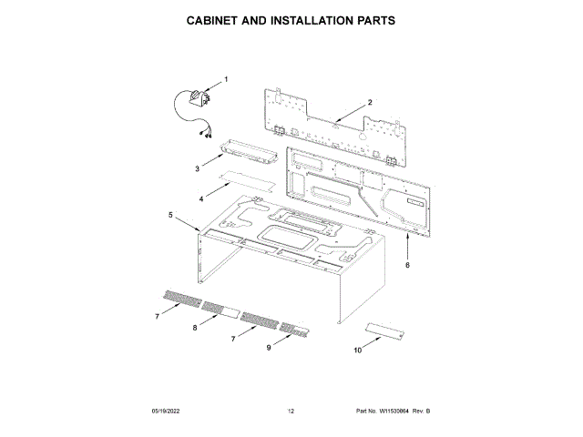 WHIRLPOOL W11322425 WIRING HARNESSES