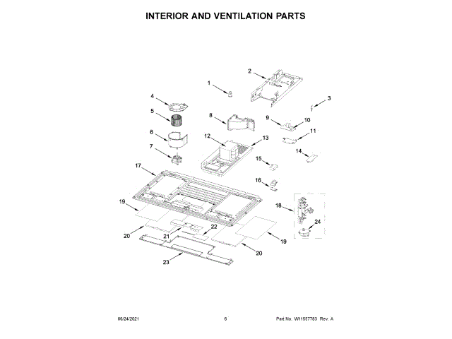 WHIRLPOOL W11322423 AIR CLEANER REPLACEMENT PARTS