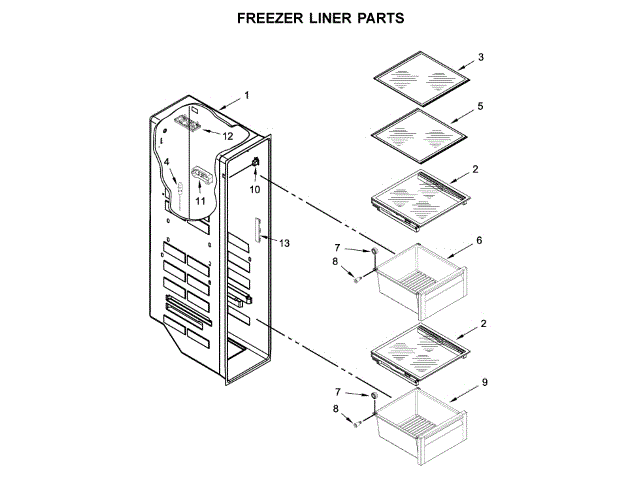 WHIRLPOOL W11340169 WALL BRACKETS & PARTS