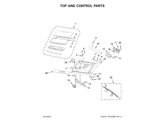 WHIRLPOOL W11371714 AIR CLEANER REPLACEMENT PARTS