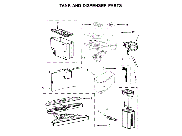 WHIRLPOOL W11363140 WALL BRACKETS & PARTS