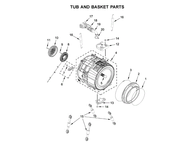 WHIRLPOOL W11354541 MOTOR PARTS