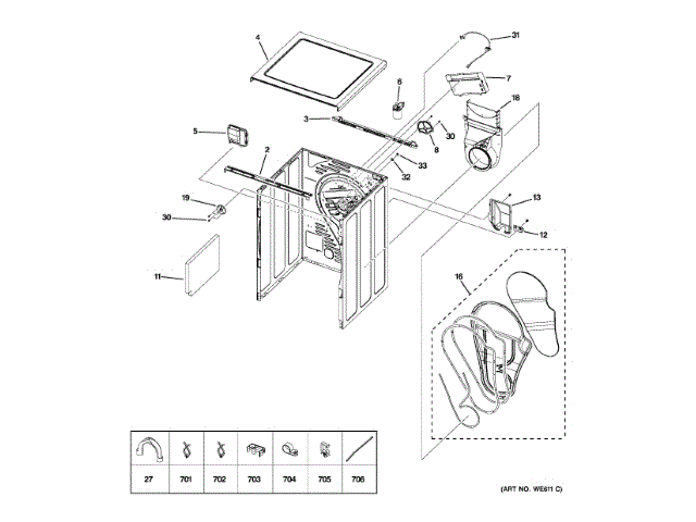 GENERAL ELECTRIC WE11X10021 ELECTRIC HEATER PARTS