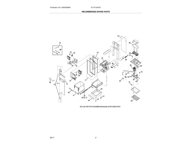 ELECTROLUX 5304469201 AIR CLEANER REPLACEMENT PARTS