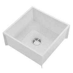 Fiat MSBID2424100 Service Basin 24 x 24 x 10 Inch Single Bowl Mop White