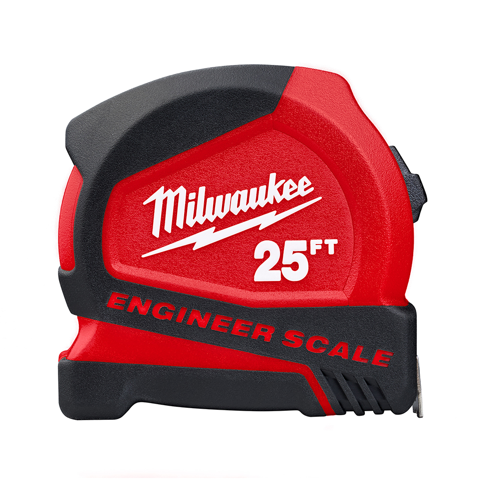 Milwaukee 48-22-6625E 25 ft. Compact Tape Measure w/ Engineer Scale