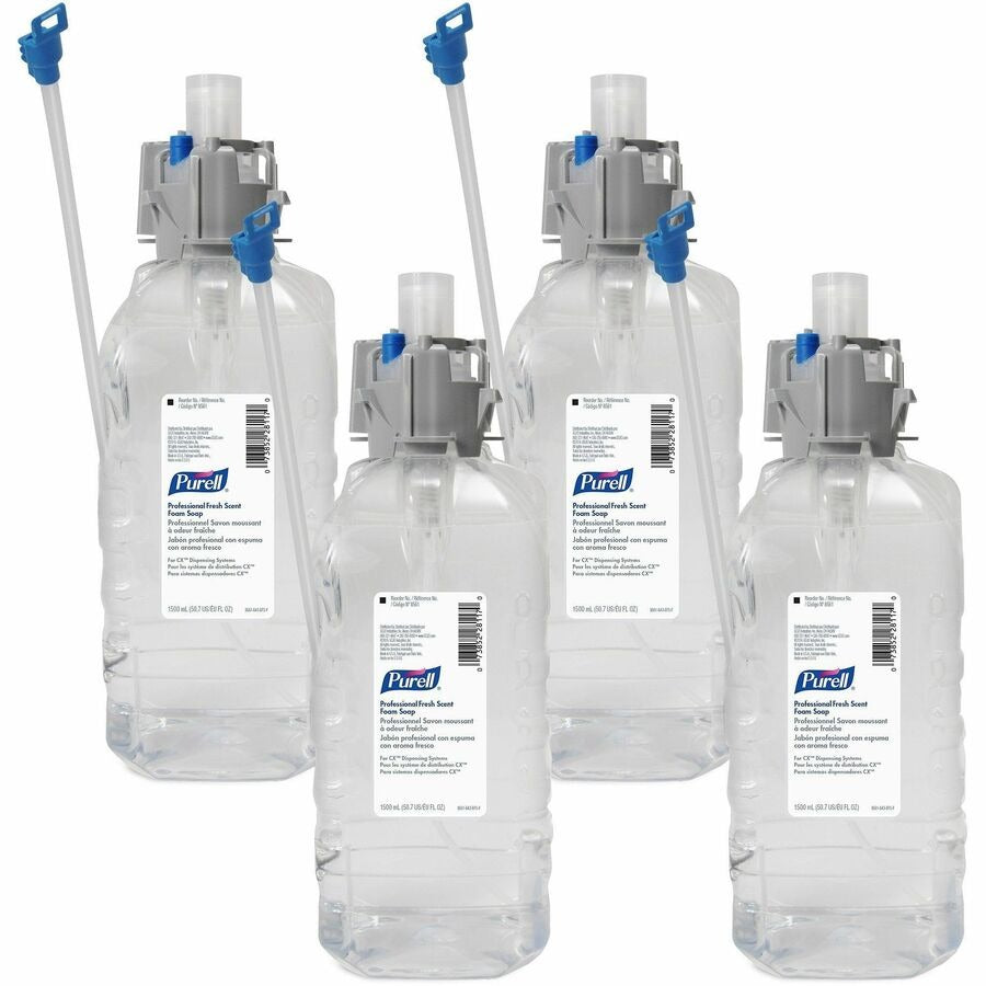 GOJO Gojo GOJ856104CT Purell 1500mL Refill Fresh Scent Foam Soap (4/Carton) 856104CT