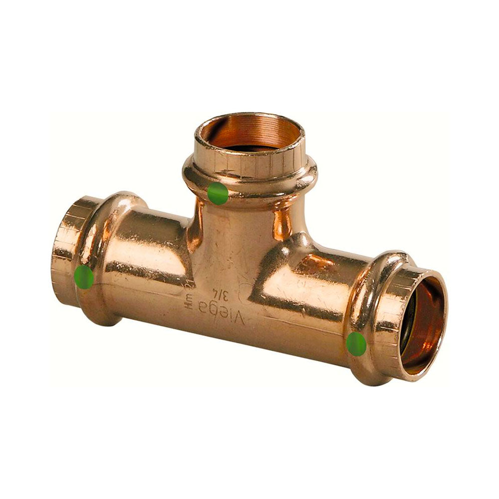 Viega 22248 1-1/4 x 3/4 x 1-1/4 Copper Press Tee