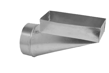 GRAY METAL 112R-12X4X7 DUCT BOOTS