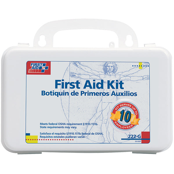 First Aid Only 222G | 10-Person 63-Piece Bulk Kit Plastic Case