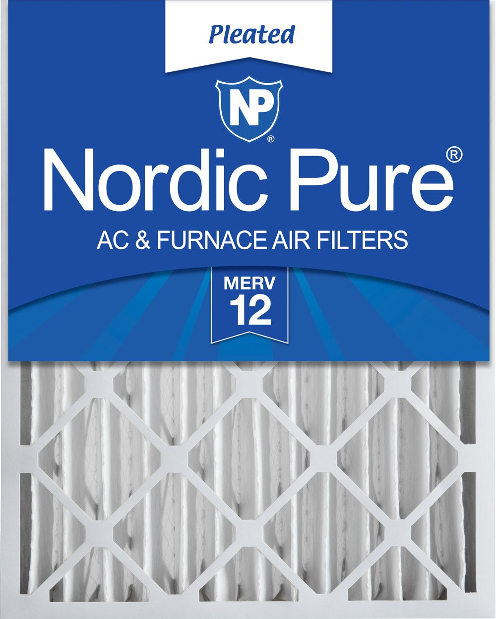 NORDIC PURE Nordic Pure 16x20x4M12-1 Pleated Air Filter Merv 12