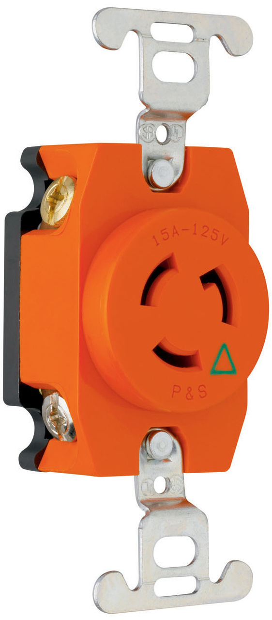 PASS & SEYMOUR Pass & Seymour IG4710 Turnlok Single Receptacle 15A 125V (4.1 in)