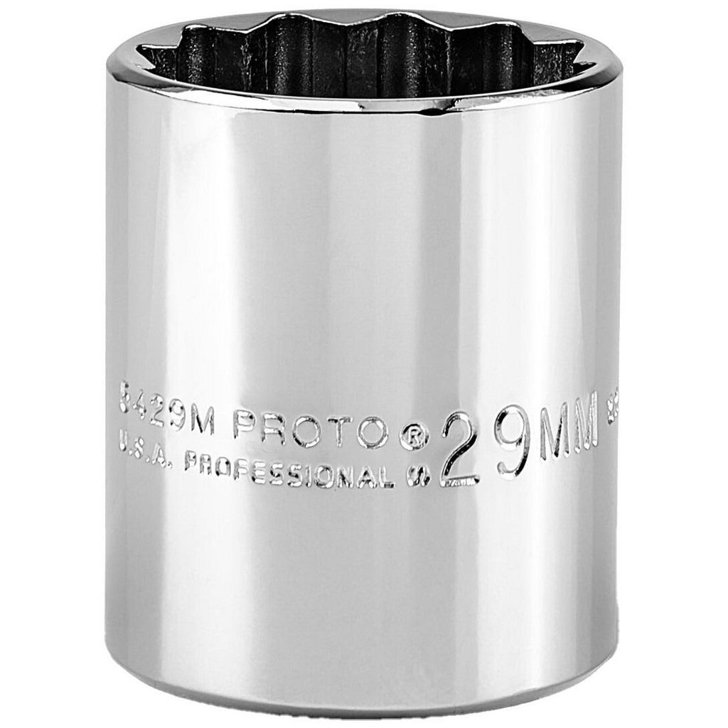 PROTO Proto J5429M Hand Socket 29mm 12-point 1/2 Drive
