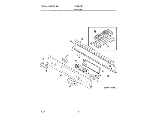 ELECTROLUX 5304534096 DISPLAY CONTROL BOARDS