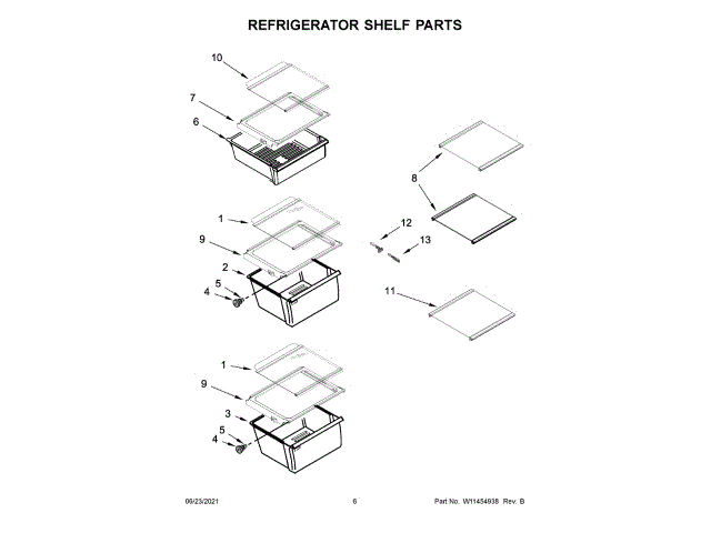 WHIRLPOOL W11244431 AIR CLEANER REPLACEMENT PARTS
