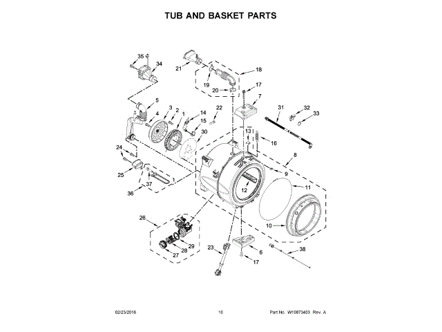 WHIRLPOOL W11712579 AIR CLEANER REPLACEMENT PARTS
