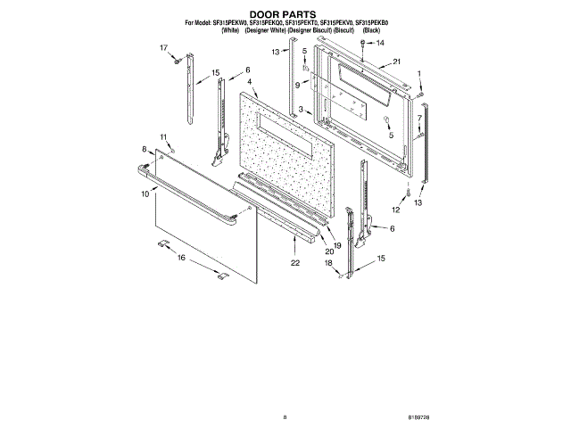 WHIRLPOOL 98004227 BUMPERS