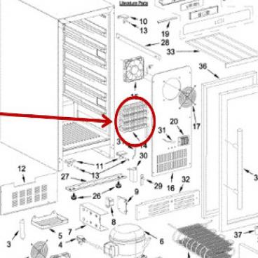 WHIRLPOOL W10782280 EVAPORATORS & UNIT COOLERS