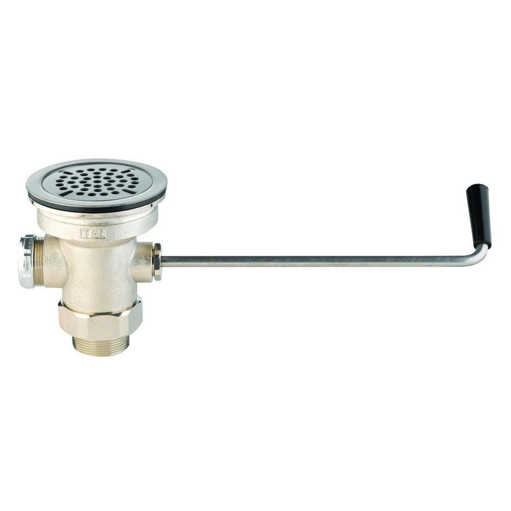 T&S Brass B-3950 Waste Drain Valve, 3-1/2 x 2 and 1-1/2 Adapter