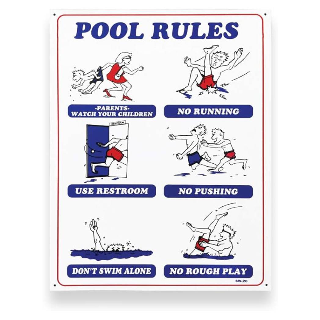 JED POOL TOOLS 90-100 POOL & SPA SIGNS