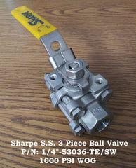 SHARPE 53036TE-1 BALL VALVES