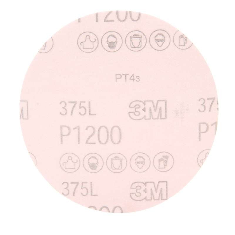 3M 3M 7000045401 Hookit 375L Disc 5 Inch Dia P1200 Grit (250 Each/Case)