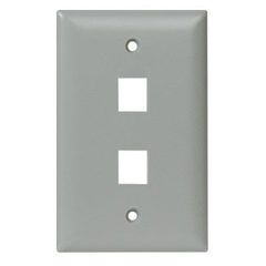 Legrand WP3402GY OnQ Wall Plate 1 Gang 2 Ports Gray