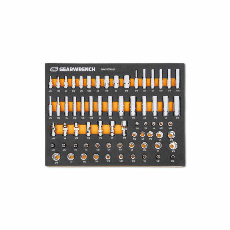 GEARWRENCH Gearwrench GWMSSKT14SAE 68 Pc 1/4 in Drive Sae Socket Set