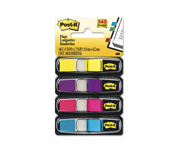 3M 3M MMM6834AB Post-it Flags 1/2 inch 140 pack