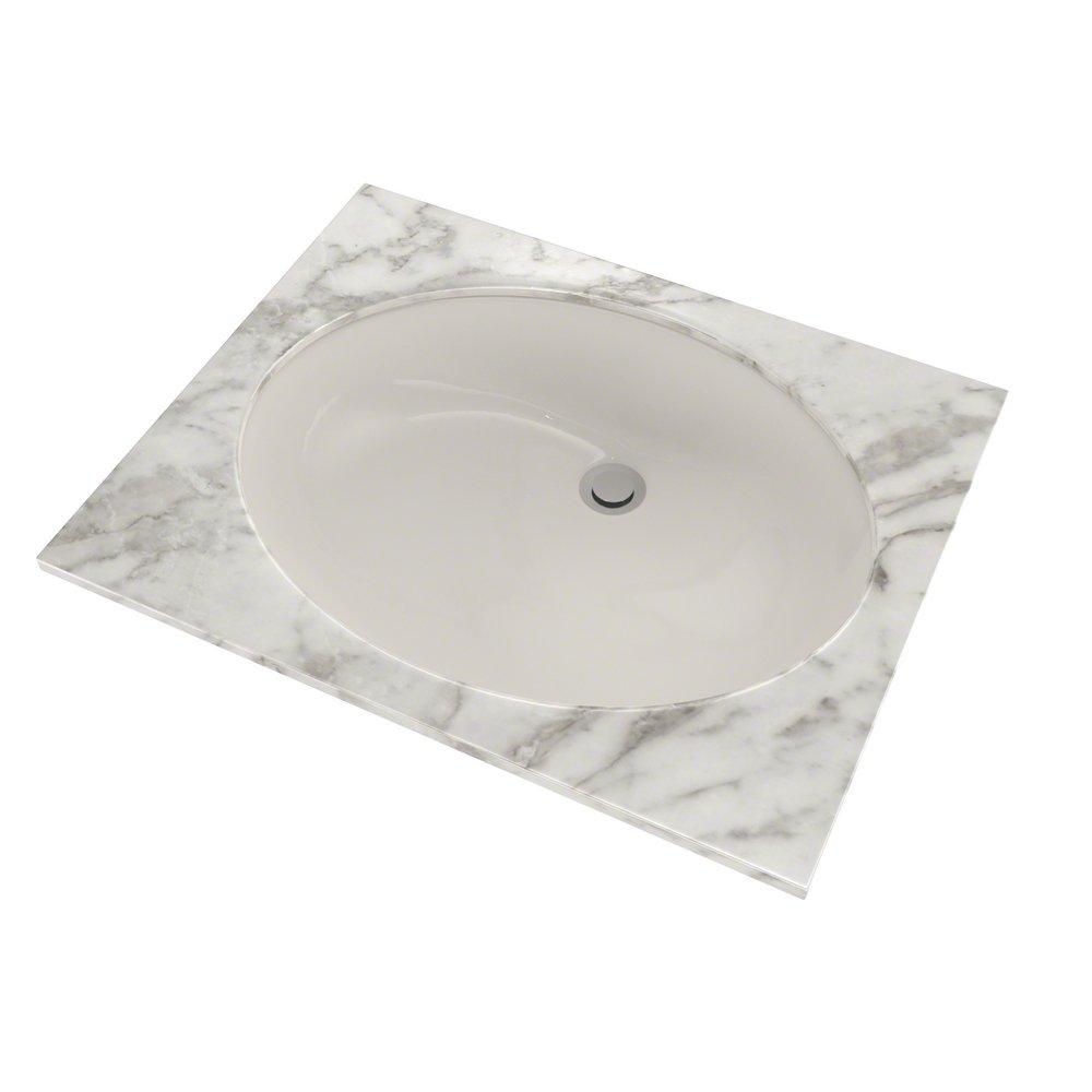 Toto LT597G#11 Dantesca Oval Undermount Bathroom Sink with CEFIONTECT, Colonial White