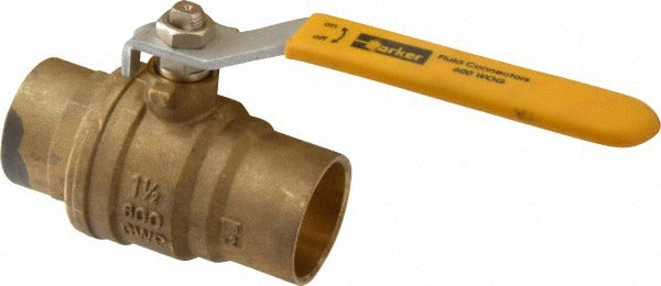 PARKER Parker XV509P-24 Ball Valve 1-1/2 in Solder X Solder Brass