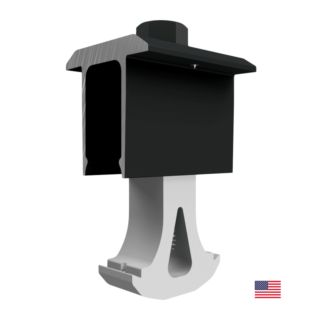 SNAPNRACK 242-02071 Ultra Rail Mid Clamp Black USA – Voomi Supply