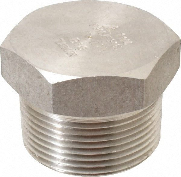 MERIT BRASS Merit Brass 3617HD-20 Hex Plug 1-1/4 in 316 Ss Mnpt 3000 Psi
