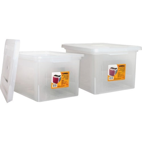 LORELL Lorell LLR68925BD Stacking File Box Letter Legal Bundle of 2