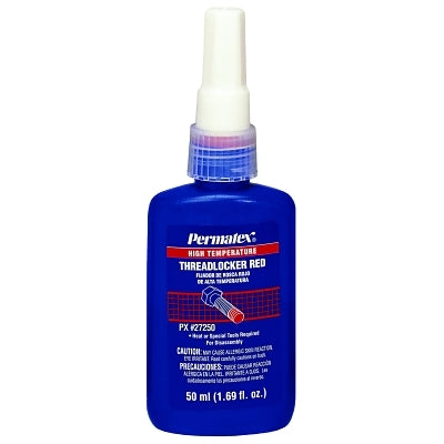 Permatex 27250 High Temperature Red Threadlockers 50 mL 1 1/2 in Thread Red