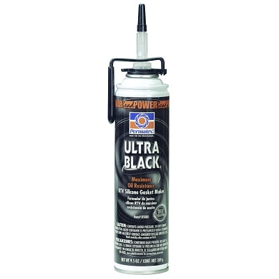 Permatex 85080 Ultra Silicone RTV Gasket Maker 9.5 oz PowerBead Can Ultra Black